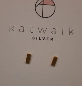 Katwalk Silver KWS earring Gold-rectangle  (SEMG32473)