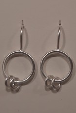 Katwalk Silver KWS earring Silver - hanging circles  (SEMF32917)