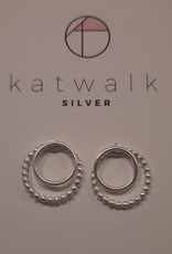 Katwalk Silver KWS earring Silver - circles  (SEMF25740)