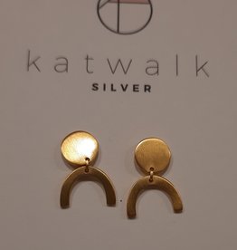 Katwalk Silver KWS earring Gold - geo (SEMG31026)
