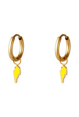 With love earring - lightning - Yellow
