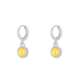 With love earring - Yellow stone