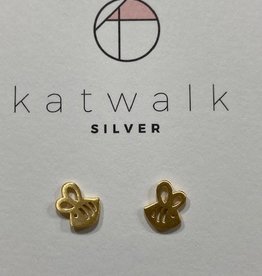 Katwalk Silver KWS Gold earrings -Bumblebee (SEMG32226)