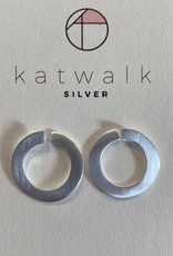 Katwalk Silver KWS earrings  Silver- open circle (SEMF32368)