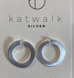 Katwalk Silver KWS earrings  Silver- open circle (SEMF32368)