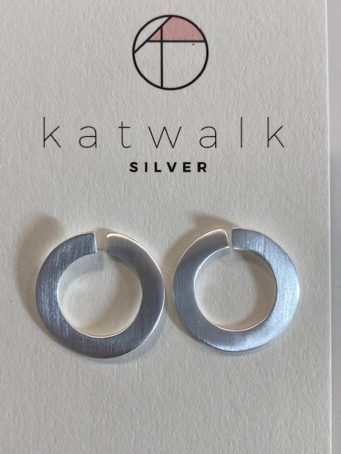 Katwalk Silver KWS earrings  Silver- open circle (SEMF32368)