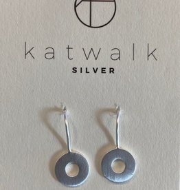 Katwalk Silver KWS earrings  Silver- open circle (SEMF32921)