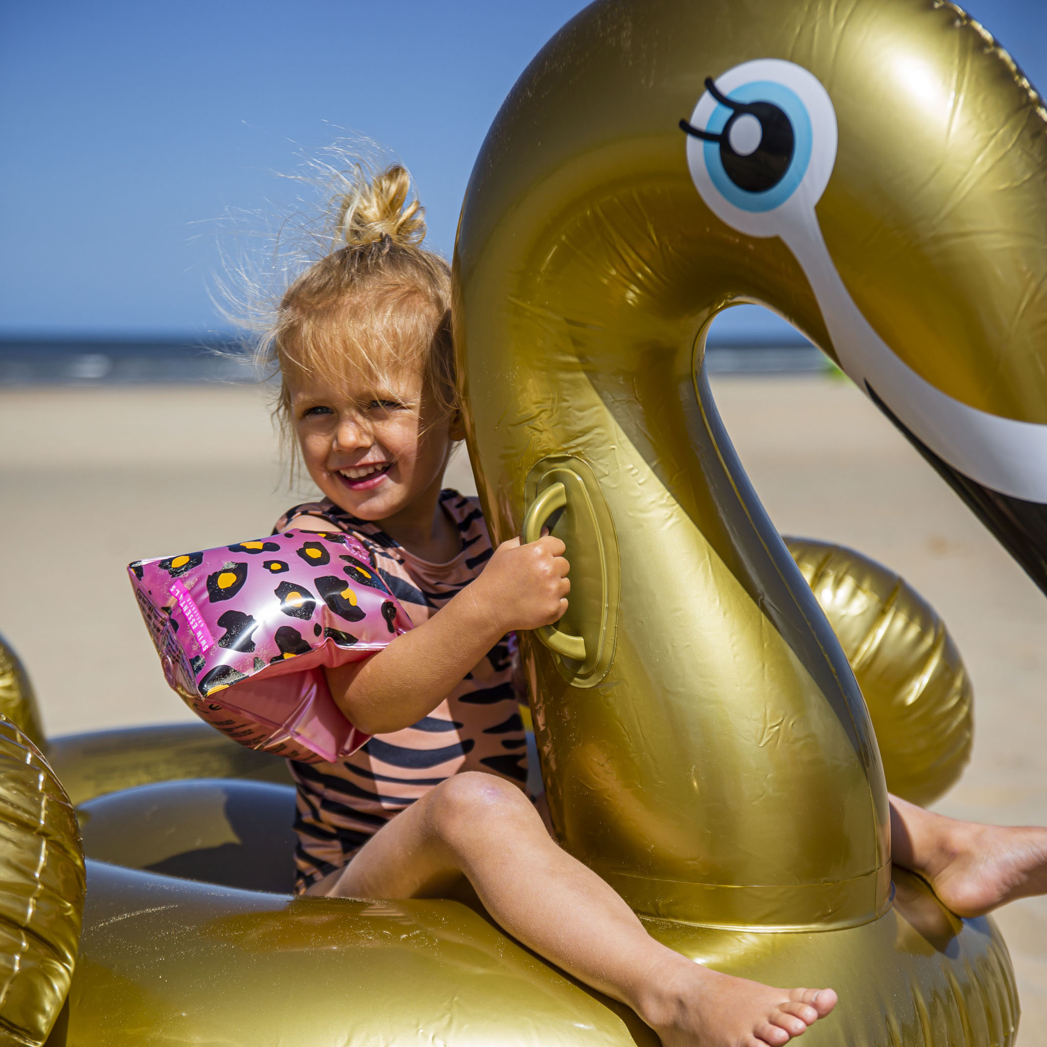 swim essentials Zwembandjes 0-2 jaar -  Rose Gouden Panterprint