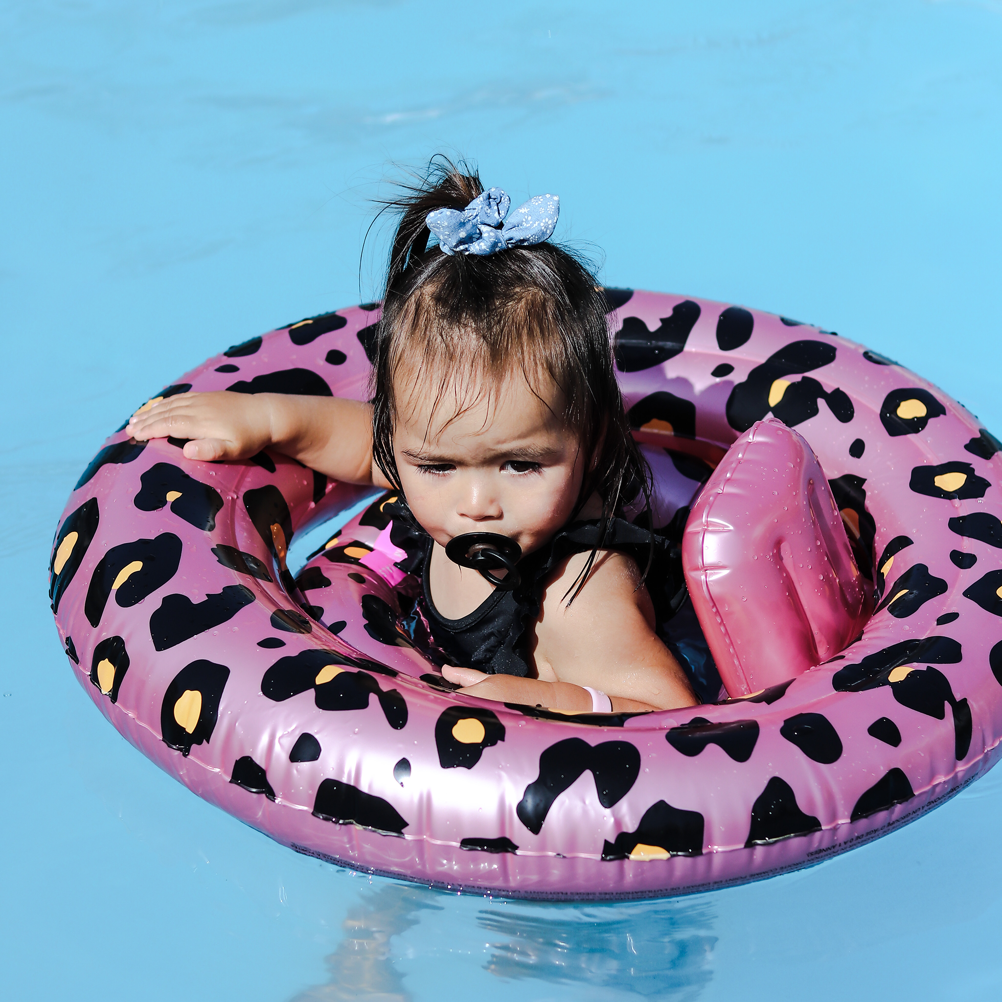 swim essentials Baby float 0-1 years - Rose Gold Leopard Print