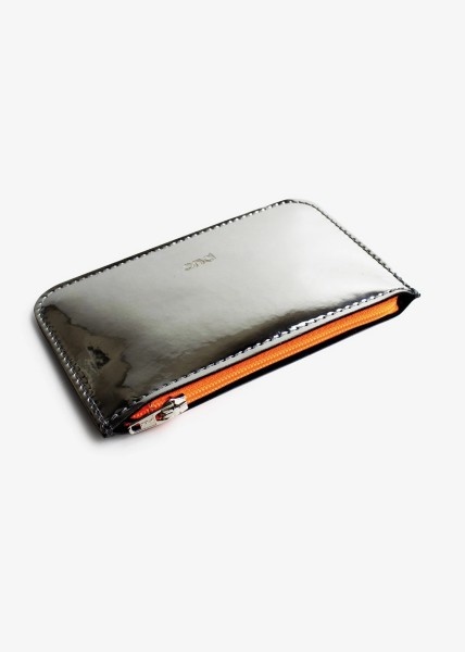 Puc Puc -Easy wallet - Mirror - neon orange  zipper