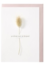 Papette Papette greeting card + enveloppe Fleur 'Proficiat met je doopsel '