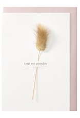 Papette Papette greeting card + enveloppe Fleur 'Tout est possible'
