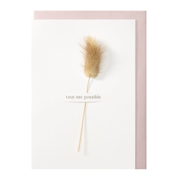 Papette Papette greeting card + enveloppe Fleur 'Tout est possible'