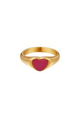 With love Ring Heart gold - pink - m16