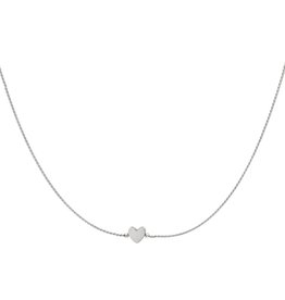 With love Necklace  silver - heart