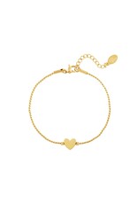 With love Bracelet heart - gold