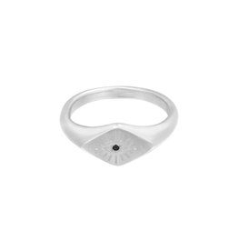 With love Ring  - silver eye -  m18