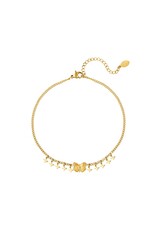 With love Anklet gold  butterfly