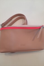 Puc Puc - Fanny pack - Nude/ neon pink zipper