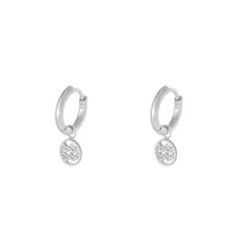 With love Earrings silver - wave