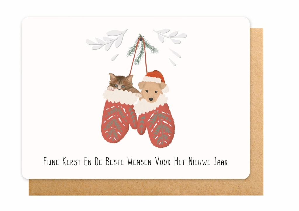 Enfant Terrible Enfant Terrible card  + enveloppe 'Fijne kerst en de beste wensen voor het Nieuwe jaar'