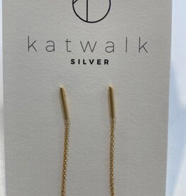 Katwalk Silver KWS earring gold - (SEMG33355)