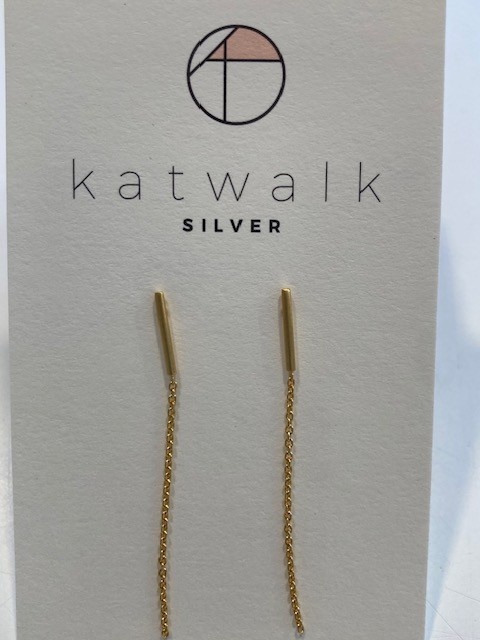 Katwalk Silver KWS earring gold - (SEMG33355)