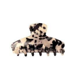 Hair clip -8,1 cm - spotted beige