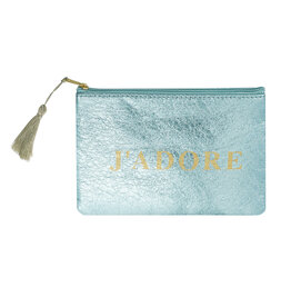 With love Pouch 22cm x 16cm - Metallic - J'adore - blue