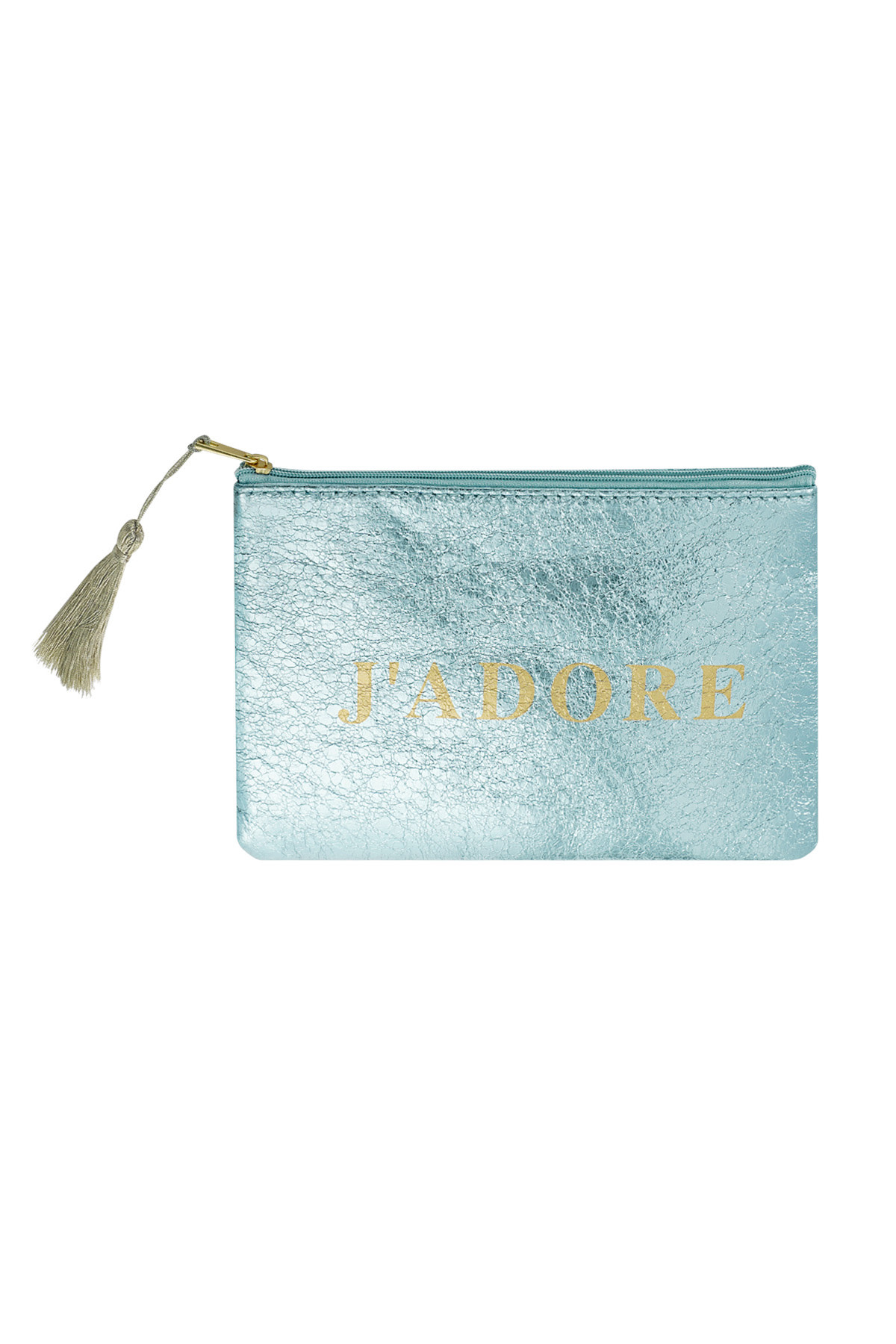 With love Pouch 22cm x 16cm - Metallic - J'adore - blue