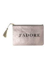 With love Pouch 22cm x 16cm - Metallic - J'adore - grey