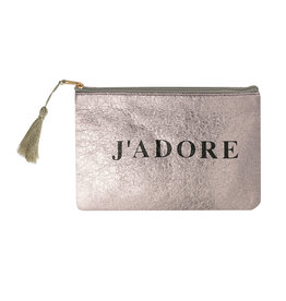 With love Pouch 22cm x 16cm - Metallic - J'adore - grey