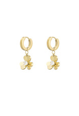 With love Earrings flower- gold