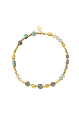 With love Bracelet  beads gold - green