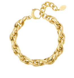 With love Bracelet big chain - gold