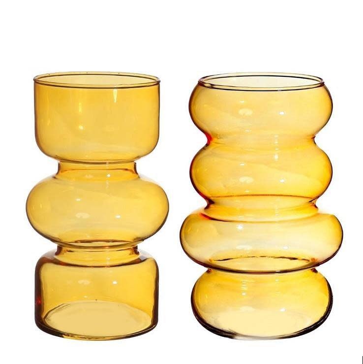 Ideas 4 seasens Twin vase ocher yellow - 1stuk