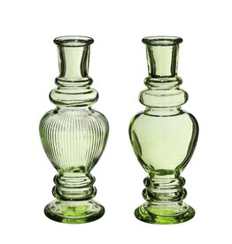 Ideas 4 seasens Candle Vase Venice 15.5 X Ø5.7 Soft Green - 1pc