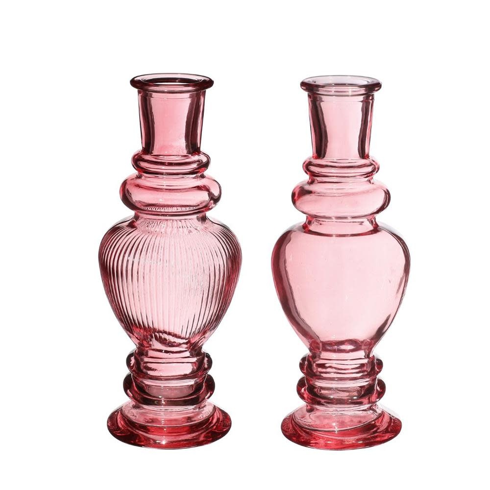 Ideas 4 seasens Candle Vase Venice 15.5 X Ø5.7 Soft Pink -1 st