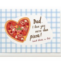 Enfant Terrible Enfant Terrible card+enveloppe 'Dad i love you more than pizza'