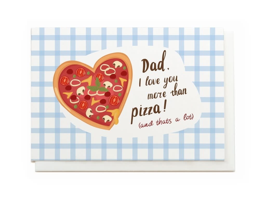 Enfant Terrible Enfant Terrible card+enveloppe 'Dad i love you more than pizza'