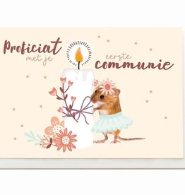 Enfant Terrible Enfant Terrible card  + enveloppe 'Proficiat met je eerste communie'