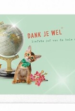 Enfant Terrible Enfant Terrible card + enveloppe 'dank je wel liefste juf van de hele wereld'