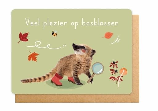 Enfant Terrible Enfant Terrible card  + enveloppe 'Veel plezier op bosklassen '