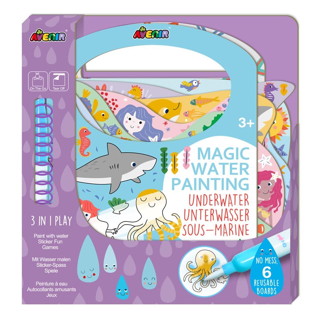 Scratch Magic water painting - sea life