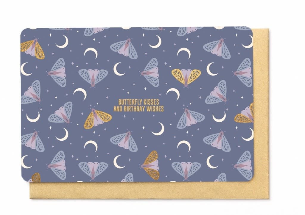 Enfant Terrible Enfant Terrible card  + enveloppe 'Butterfly kisses and birthday wishes'