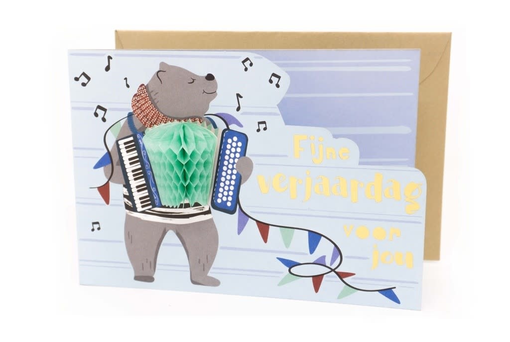 Enfant Terrible Enfant Terrible pop-up card+enveloppe  ' Fijne verjaardag voor jou '