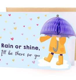 Enfant Terrible Enfant Terrible pop-up card+enveloppe  'rain or shine, il be there for you '