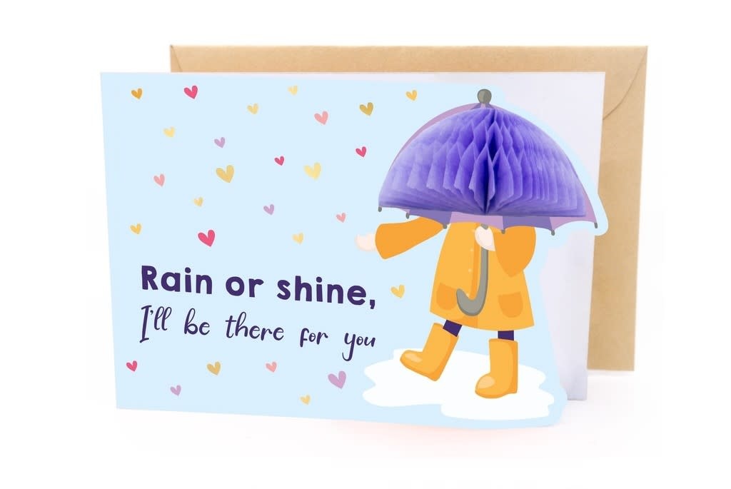 Enfant Terrible Enfant Terrible pop-up card+enveloppe  'rain or shine, il be there for you '