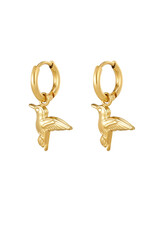 With love earrings  colibri  - gold