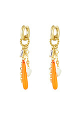 With love earrings  disco dream - orange